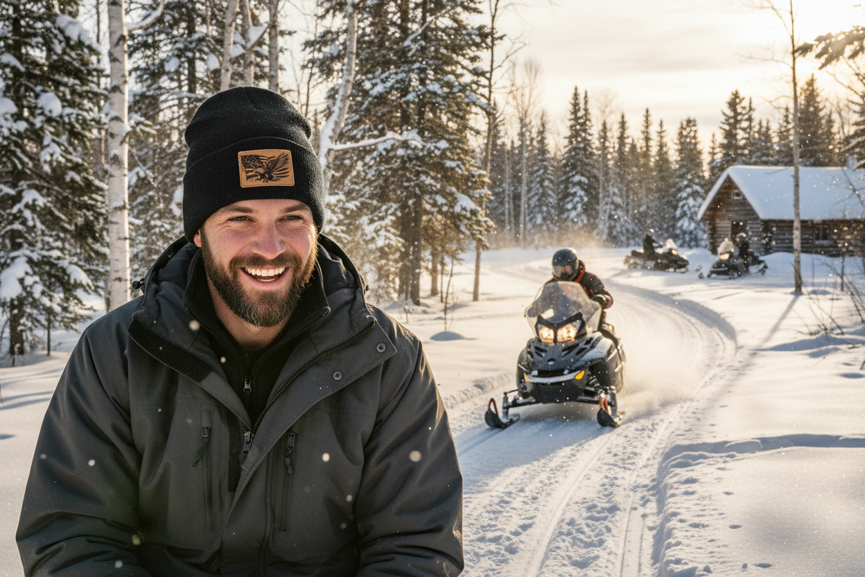 Beanie Snowmobile Lifestyle Banner