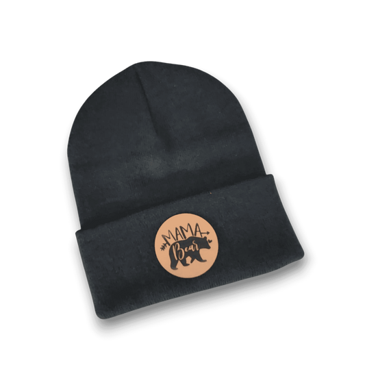 Mama Bear Patch Beanie Hat - Keeko Designs