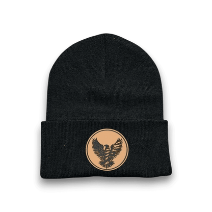 Eagle with American Flag Patch Beanie Hat - Keeko Designs