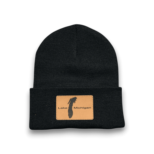 Lake Michigan Patch Beanie Hat - Keeko Designs
