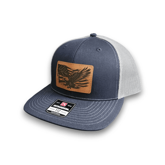 American Flag with Eagle Patch Trucker Hat - Keeko Designs