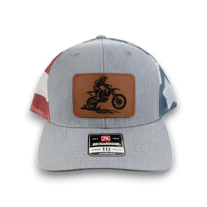 Trucker Hat with Patch - Dirt Bike - Keeko Designs
