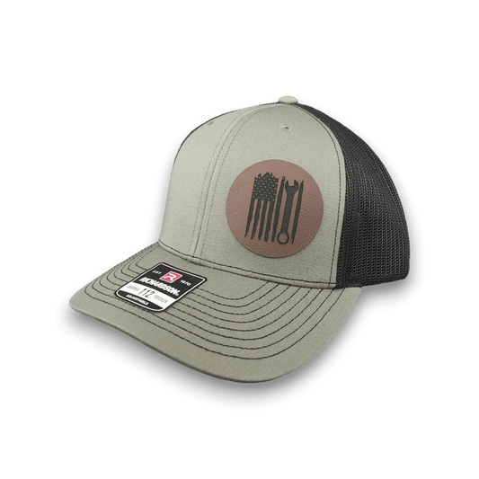Mechanic American Flag Patch Trucker Hat - Keeko Designs