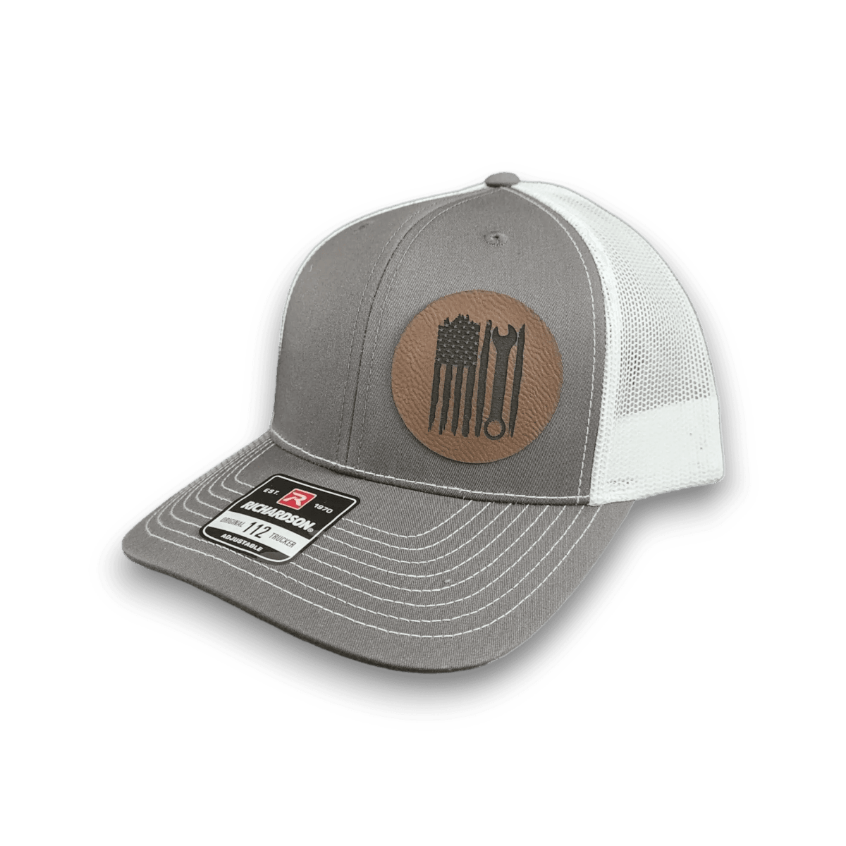 Trucker Hat with Patch - Mechanic American Flag - Keeko Designs