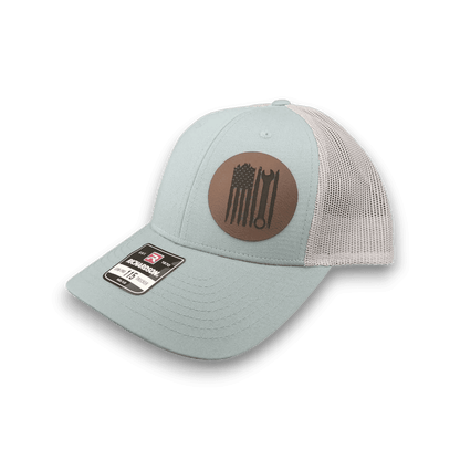 Trucker Hat with Patch - Mechanic American Flag - Keeko Designs