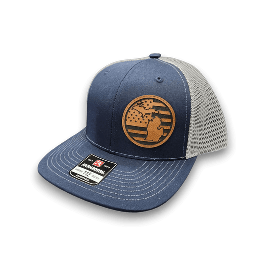 Michigan American Flag Hat Trucker Cap - Keeko Designs