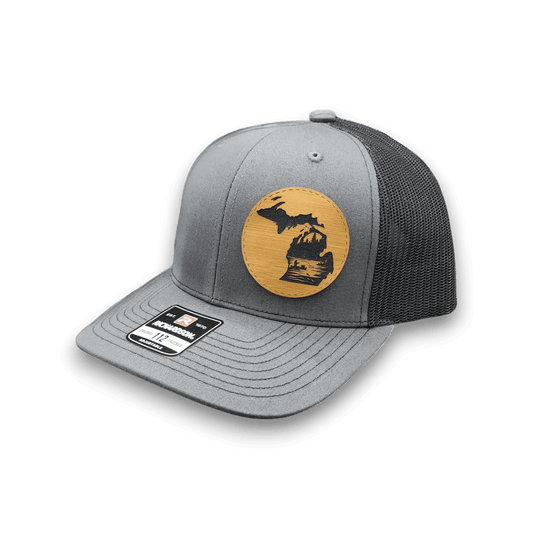Michigan River Fishing Hat Trucker Patch Cap - Keeko Designs