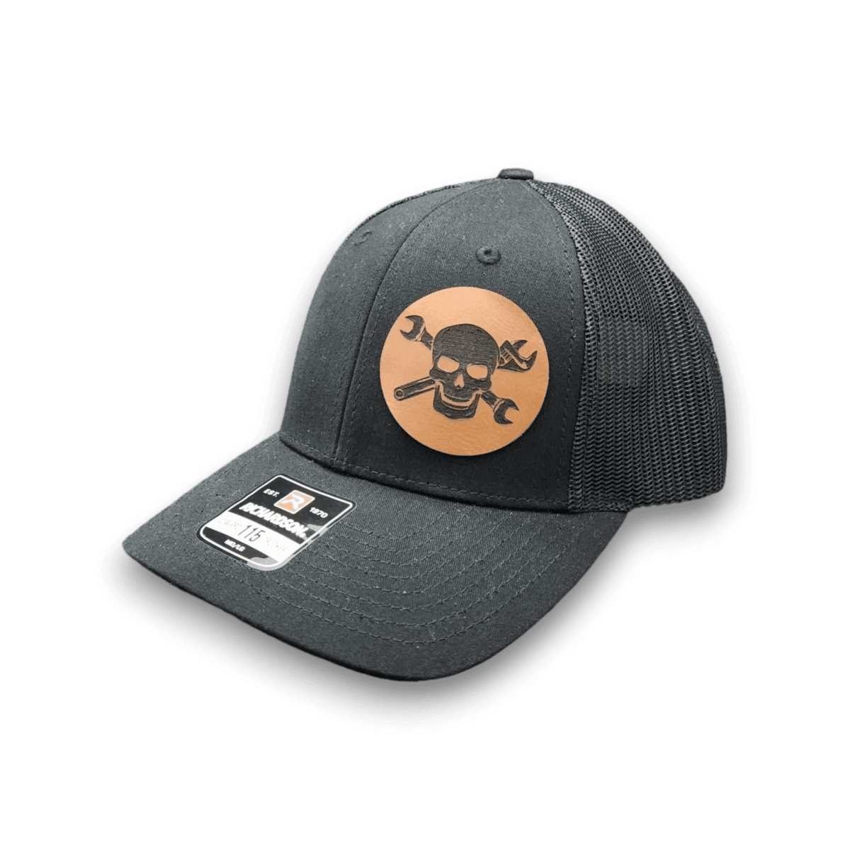 Trucker Hat with Patch - Skull Mechanic - Keeko Designs