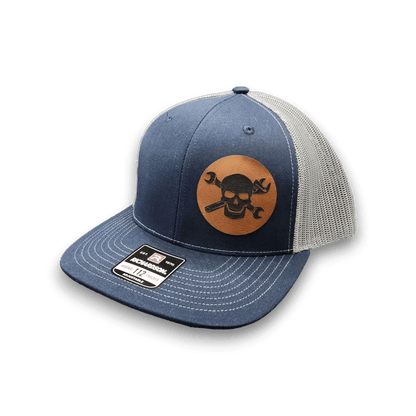 Trucker Hat with Patch - Skull Mechanic - Keeko Designs