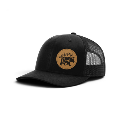 Trucker Hat with Patch-Grandma Bear