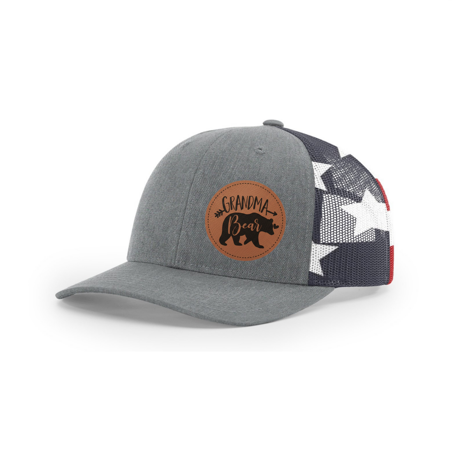 Trucker Hat with Patch-Grandma Bear