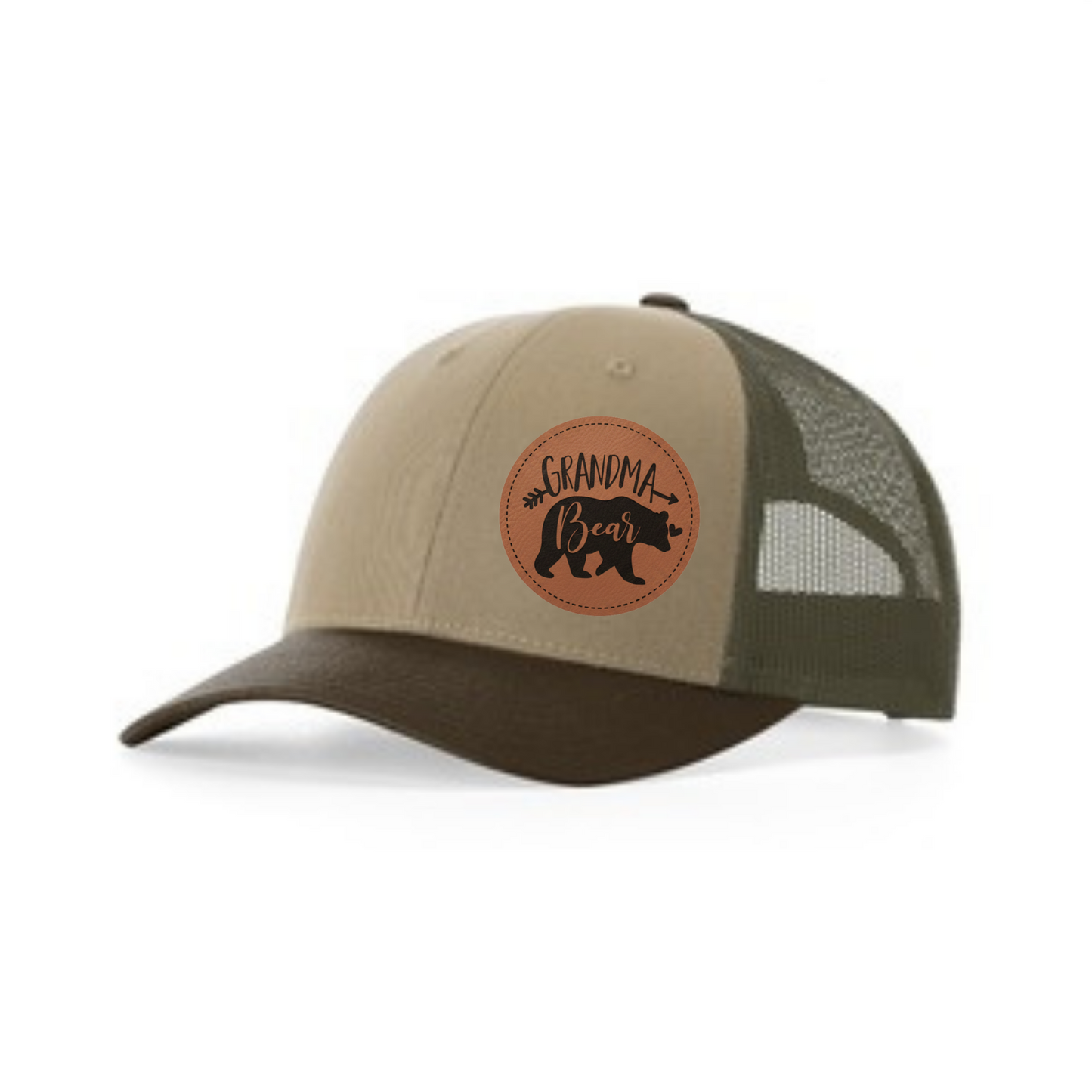 Trucker Hat with Patch-Grandma Bear