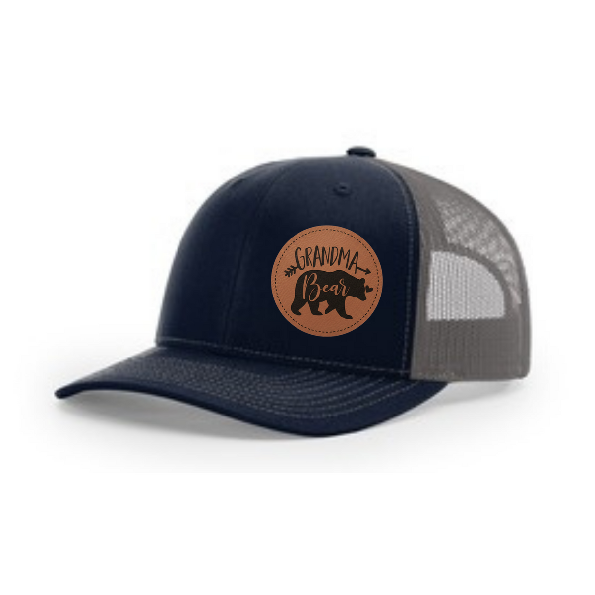 Trucker Hat with Patch-Grandma Bear