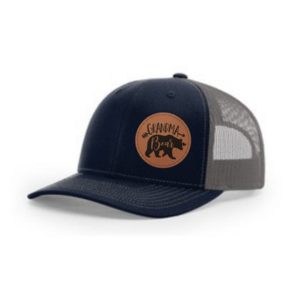 Trucker Hat with Patch-Grandma Bear