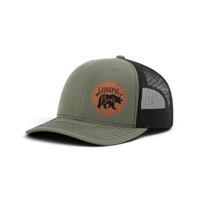 Trucker Hat with Patch-Grandma Bear