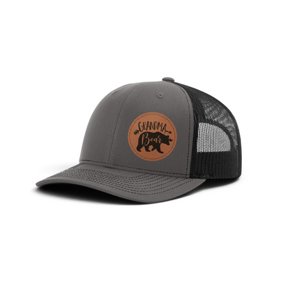 Trucker Hat with Patch-Grandma Bear