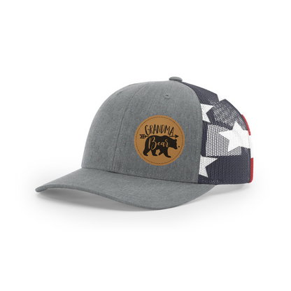 Trucker Hat with Patch-Grandma Bear