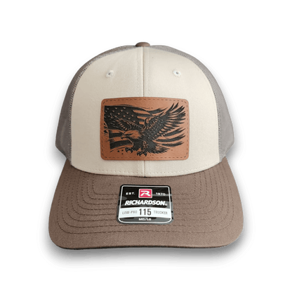 American Flag with Eagle Patch Trucker Hat - Keeko Designs