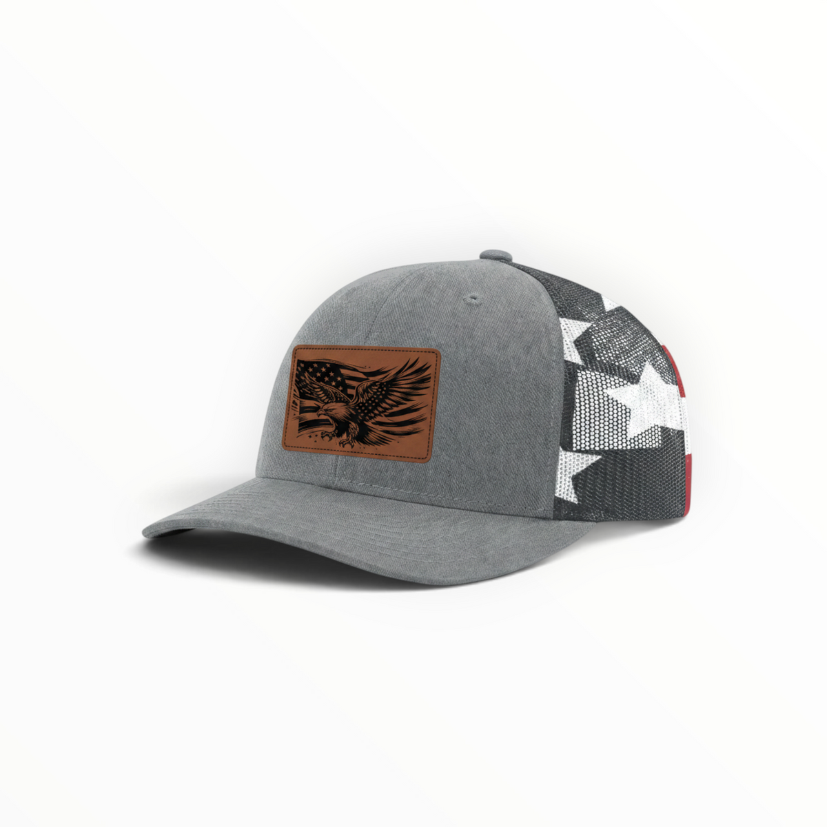 Trucker Hat with Patch-American Flag with Eagle
