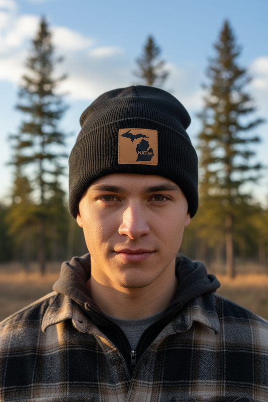 Michigan Native Beanie - Model Shot