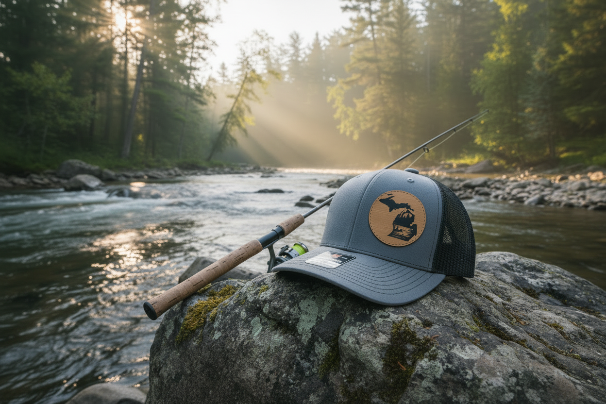 Michigan River Fishing Hat - Clean Brim